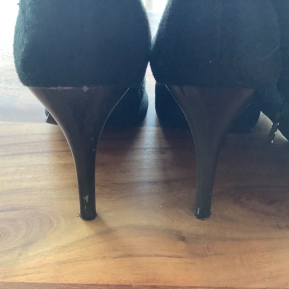 Black suede fabric boots size 39 - Picture 3 of 10